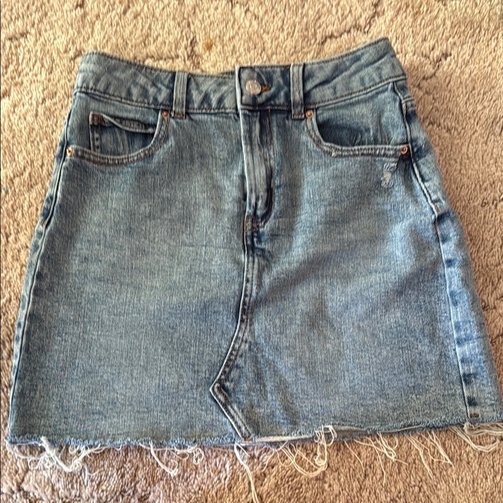 Wild Fable Blue Gray A-Line Mini Skirt
